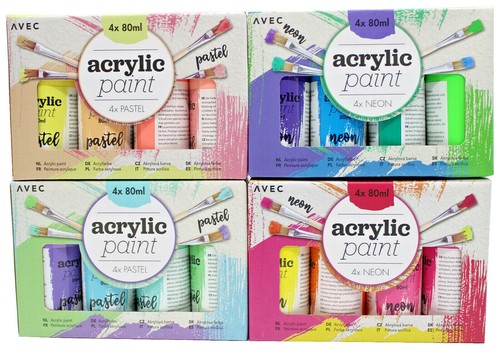 Acrylfarben set neon - , 8