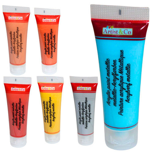 Acrylfarben set metallic - set,