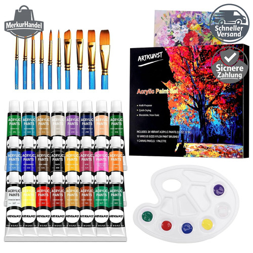 Acrylfarben set 12ml mit - acrylfarben, 24