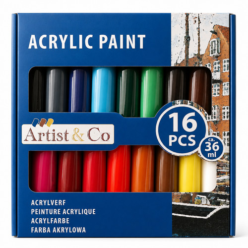 16tlg acrylfarben set 16x36ml - 16tlg,