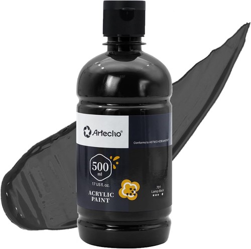 Acrylfarbe schwarz 500ml - acrylfarbe,