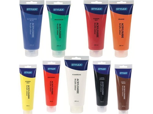 Acrylfarbe 200ml auswahl - acrylfarbe,
